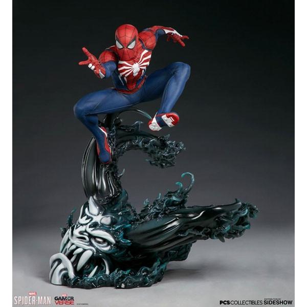あみあみ Yahoo 店Marvel Spider-Man スパイダーマン アドバンスドスーツ 1 3 スタチュー ポップカルチャーショック  《在庫切れ》 【後払い手数料無料】