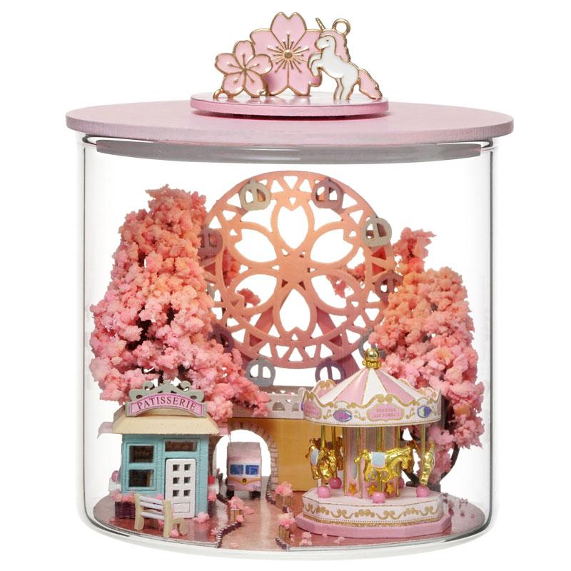 ミニチュアドールハウス 桜の風景 手作りキット[CUTE ROOM]《発売済・在庫品》｜amiami｜02