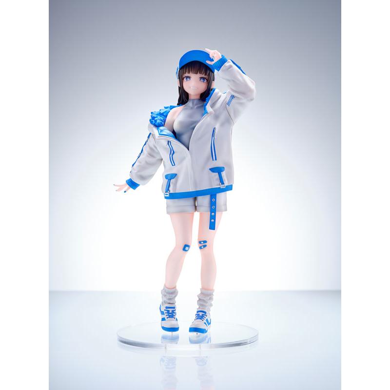 開封品 壱色青藍 illustration by 真白K大1/7完成品フィギュア 壱色青藍 illustration by 真白K大 1/7 完成品フィギュア[OMAHA]《