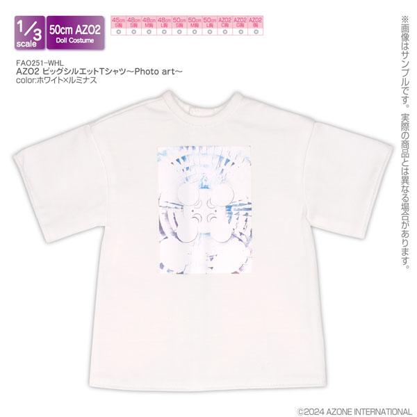 1/3スケール用 AZO2 ビッグシルエットTシャツ〜Photo art〜 ホワイト×ルミナス (ドール用)[アゾン]《０５月予約》｜amiami｜02