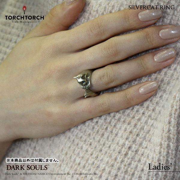 × TORCH TORCH/ リングコレクション： 銀猫の指輪 レディースモデル/13号（再販）[TORCH TORCH]《在庫切れ》 【顔】