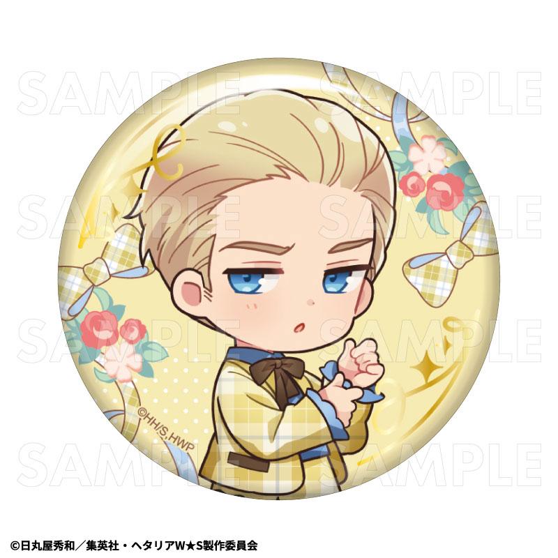 ヘタリア 箔押し缶バッジ　バレエコアStyle イギリス アニメ「ヘタリア World☆Stars」 バレエコアStyle トレーディング