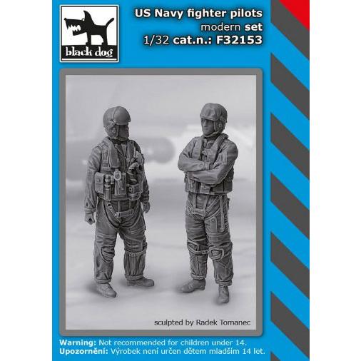 1/32 現用米海軍 戦闘機パイロットフィギュアセット (HAUF32151 + F32152) [ブラックドッグ]
