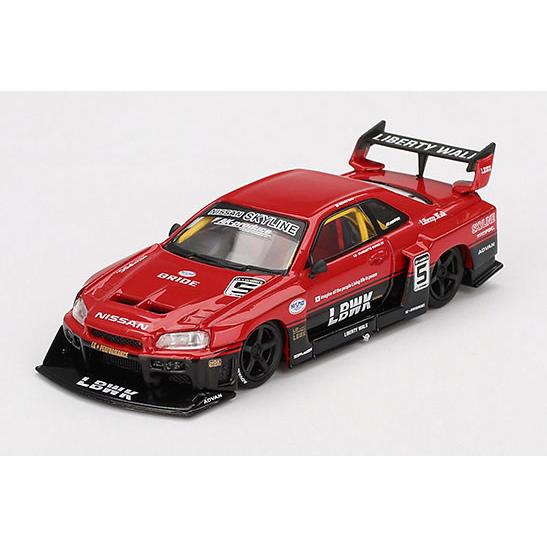 MINI GT Nissan LB-ER34 レッド/ブラック 限定版 1/64 Nissan LB-ER34 Super Silhouette スカイライン レッド/ブラック