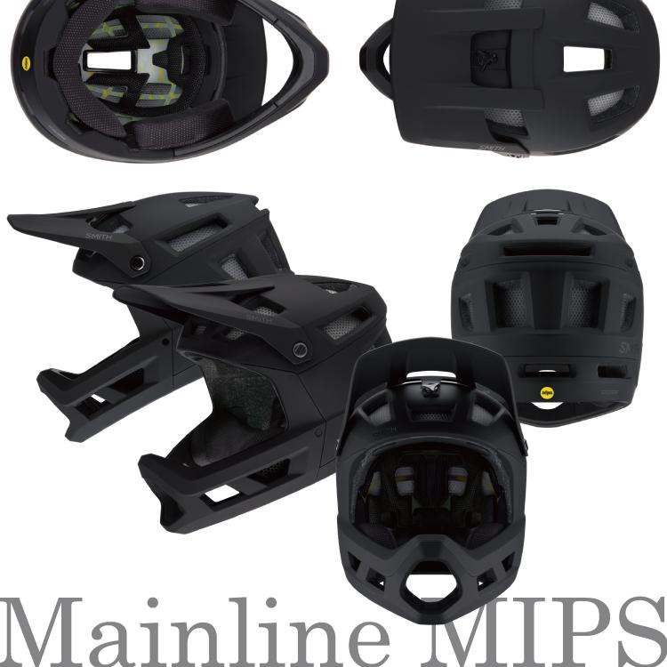 自転車本体 Smith mainline medium Smith Mainline MIPS Full Face Helmet - Matt Coyote-Indigo