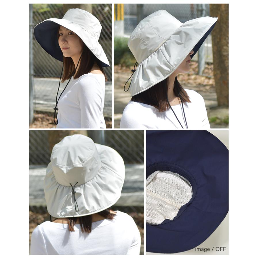 つば広帽子 レディース ワイヤー入り被る日傘 一級遮光 被る
