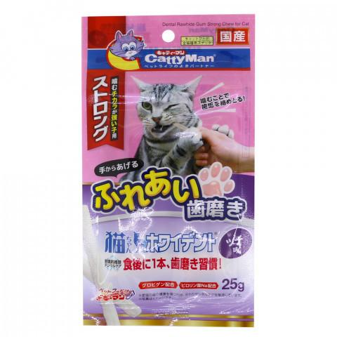 【ペットフード】【猫用・おやつ】ドギーマン　猫ちゃんホワイデント ストロング ツナ味　25g
