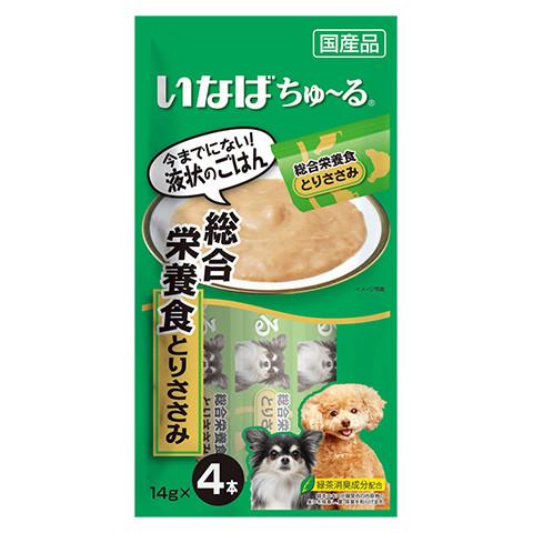 【ペットフード】いなば　わんちゅ〜る 総合栄養食 とりささみ　14g×4 | CIAO（いなばペットフード）