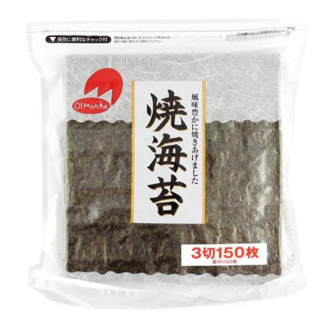 OM 焼海苔 3切 150枚 : x21185027006 : 業務用食品アミカYahoo!店 