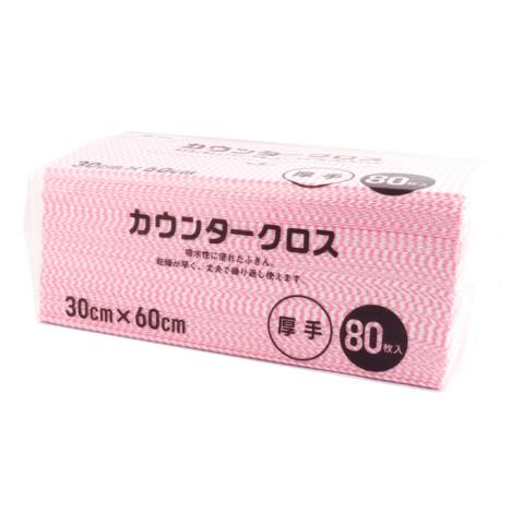 ジェフダ（JFDA） カウンタークロス(ピンク) 80枚 : 業務用食品アミカ