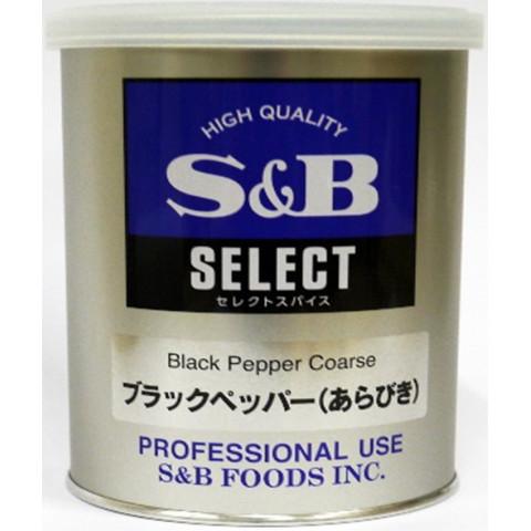 SB食品　セレクト ブラックペッパーあらびきM缶　210g｜amicashop