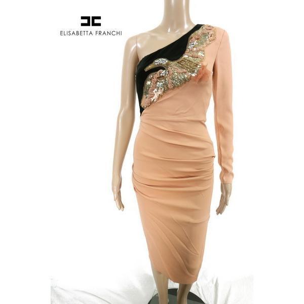 ☆イタリア製 ELISABETTA FRANCHI シルク100% ワンピース aljaser.com.bh