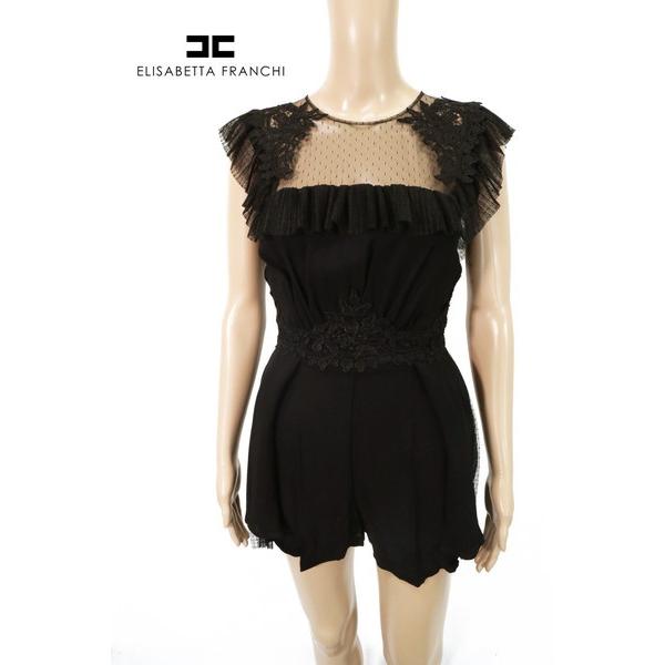 Sale 37 Off レース仕立てのイタリア製キュロットワンピース 85 Off レース キュロットワンピース レディース ブラック Xsサイズ Eop847 38 ワンピース Franchi Elisabetta エリザベッタフランキ 新品 ワンピース チュニック