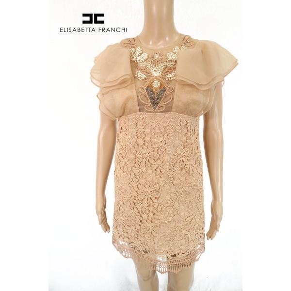 安い 80 Off 新品 エリザベッタフランキ Elisabetta Franchi ワンピース 38 Eop0 Sサイズ ベージュ レディース ワンピースドレ レース 日本正規品 Www Clinicagastroservice Com Br