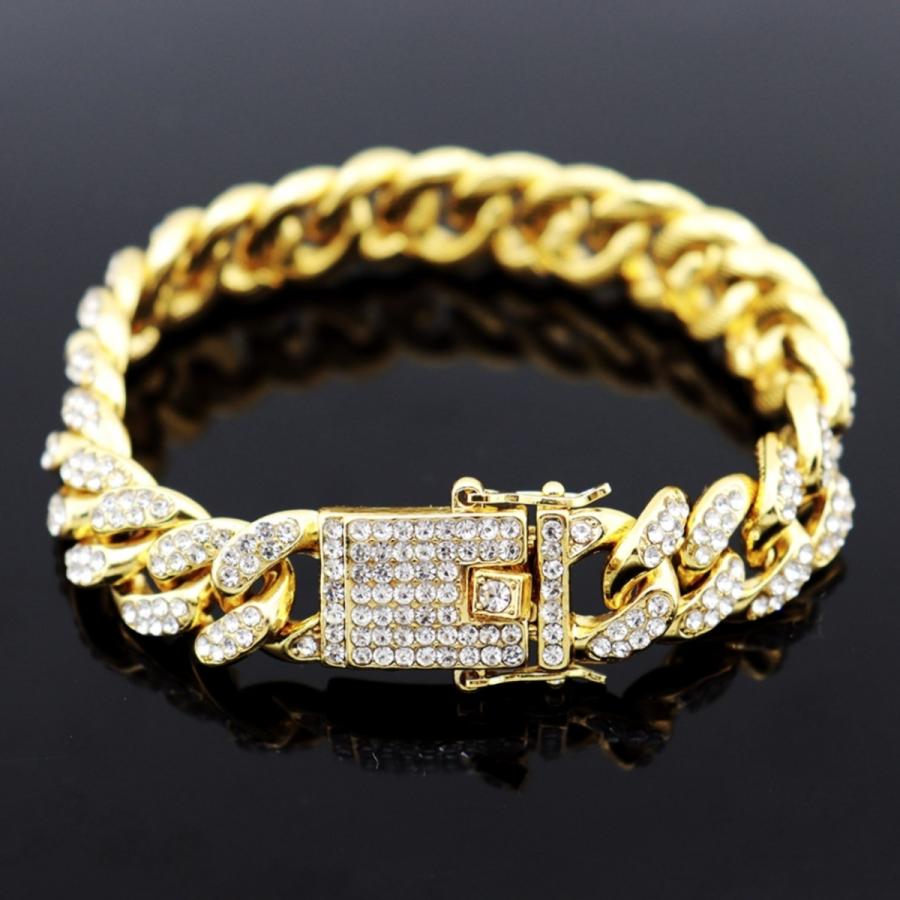 極太20mm×50cm｜6層14KホワイトG×5A石グリッターチェーン 極太20mm×50cm｜6層14KホワイトG×5A石グリッターチェーン