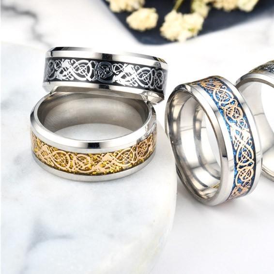 16号】グッチメンズコンビリング指輪ステンレススチールゴールド