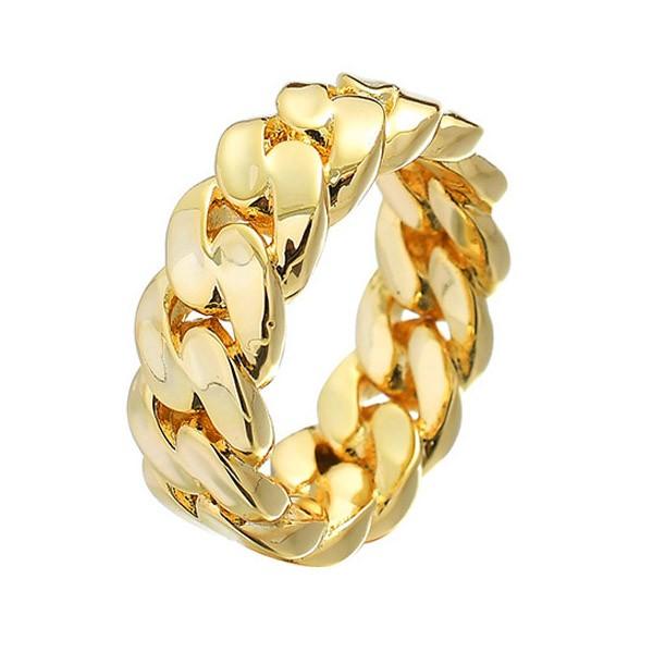 マイアミキューバンリングk18 pt900 コンビ