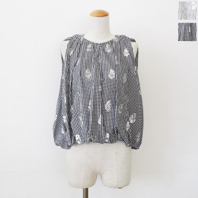 ne Quittez pas (ヌキテパ) ブラウス バルーン ノースリーブ Poplin 