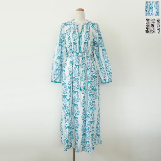 【美品】 ne Quittez pas　ヌキテパ　花柄プリントワンピース　ロング NE QUITTEZ PAS! ワンピース 「ne Quittez pas/ヌキテパ」ル