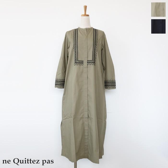 Sale 30 Off Ne Quittez Pas ヌキテパ ロング ワンピース コットンポプリン 長袖 返品不可 08 Ineya Zushi 通販 Yahoo ショッピング