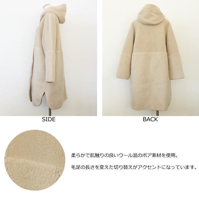 新品未使用タグ付きPASSIONE ボアxエコムートンリバーシブルコート2way マルチウェイリバーシブルボアフェイクムートンロングコート