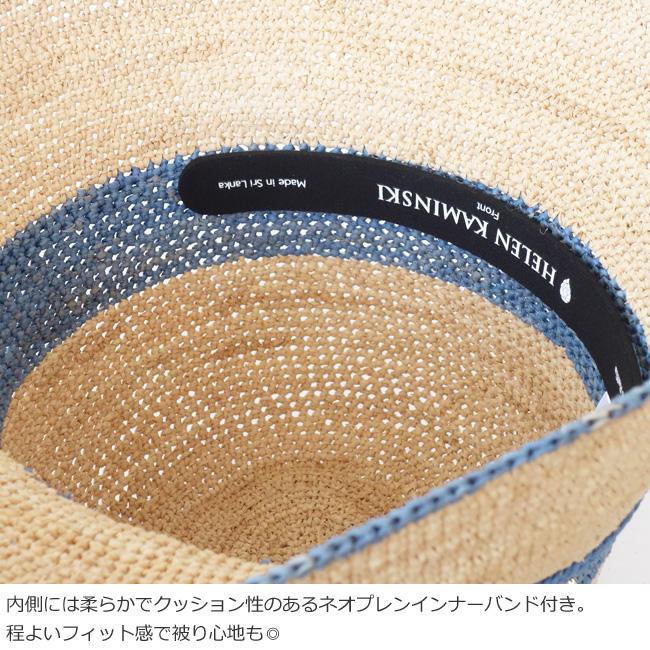 ヘレンカミンスキー　ツバ広ラフィアハット　美品 国内正規品] HELEN KAMINSKI ヘレンカミンスキー ラフィアハット