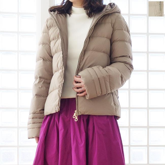 DUVETICA ブラウン ダウンジャケット フード付き　L DUVETICA (デュベティカ) ショート ダウン ジャケット フード ダブル