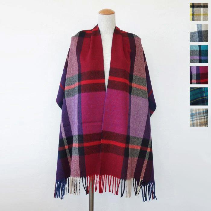 BRONTE (ブロンテ) ラムズウール ストール マフラー CHECK STOLE