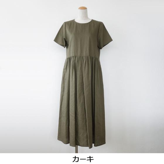 Vent D Ouest Par Le Minor ルミノア ロング ワンピース 半袖 綿麻 シーチング ギャザー El El 04 Ineya Zushi 通販 Yahoo ショッピング