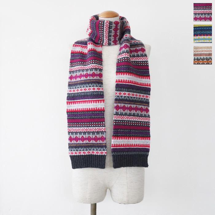 新品定価7260円 ロバートマッキー ウール ローゲージマフラー リブ編 英国製 jacquard-z-01.jpg