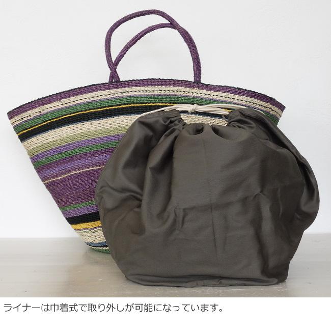 新品☆ヴィオラドーロ かごバッグ 刺繍バッグ カゴバッグ アバカ マルチボーダー VIOLAd'ORO (ヴィオラドーロ) トート かご バッグ アバカ マルチ