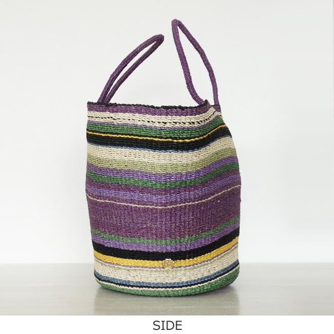 【未使用美品】ヴィオラドーロ トート かごバッグ マルチカラーボーダー アバカ VIOLAd'ORO (ヴィオラドーロ) トート かご バッグ マルチカラー