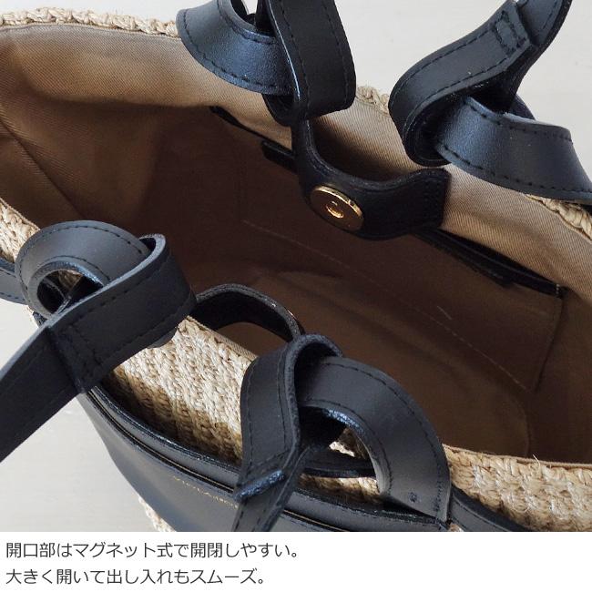 VIOLAd'ORO (ヴィオラドーロ) かごバッグ トート レザーポケット