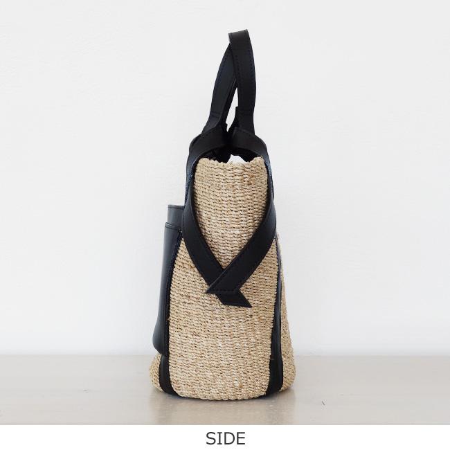 VIOLAd'ORO (ヴィオラドーロ) かごバッグ トート レザーポケット