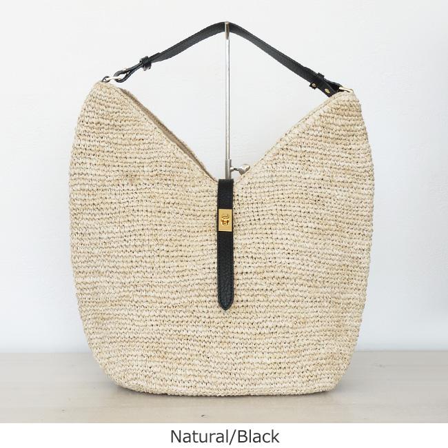 VIOLAd'ORO (ヴィオラドーロ) かごバッグ ラフィア レザー ワン