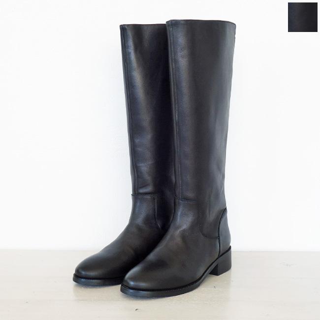 REMME (レメ) ロング ブーツ バックジップ レザー ラウンドトゥ ZH  