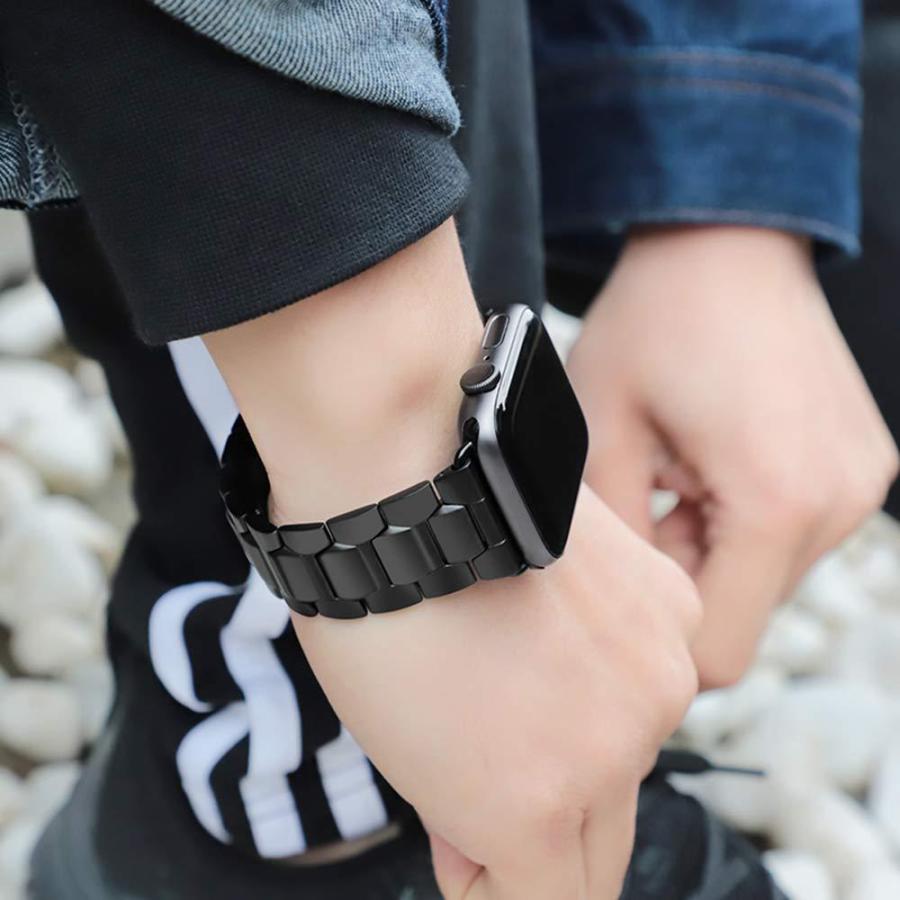 Apple Watch最新シーリズに対応 全シーリズ対応　金属ベルト高級ステンレス バンドプッシュ式 Ｄ バックル ビジネス風ストラップ |  | 05