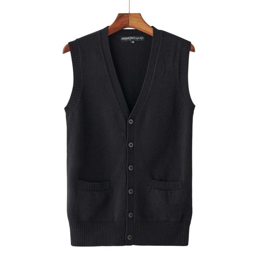 前開きスクールベスト綿100%ニットベスト９ゲージ無地「アミコレ」 |  | 13