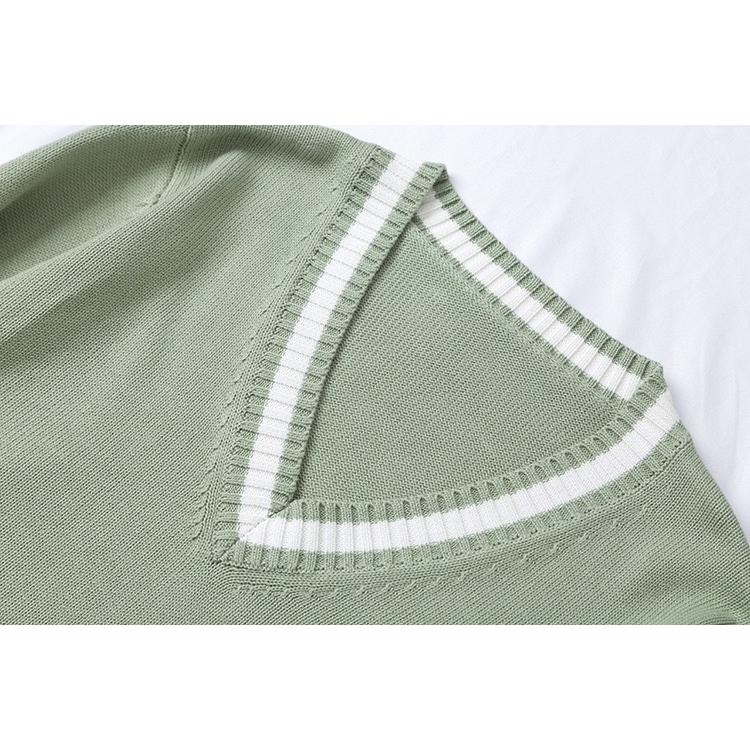 綿100%学生制服セーター Vネックスクールセーターライン入り |  | 16