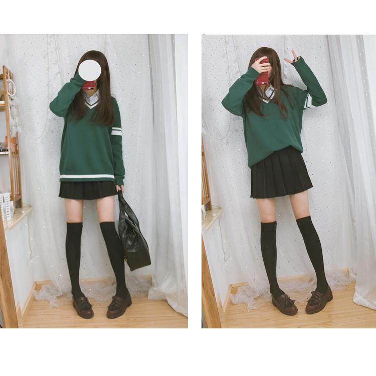 綿100%学生制服セーター Vネックスクールセーターライン入り |  | 07