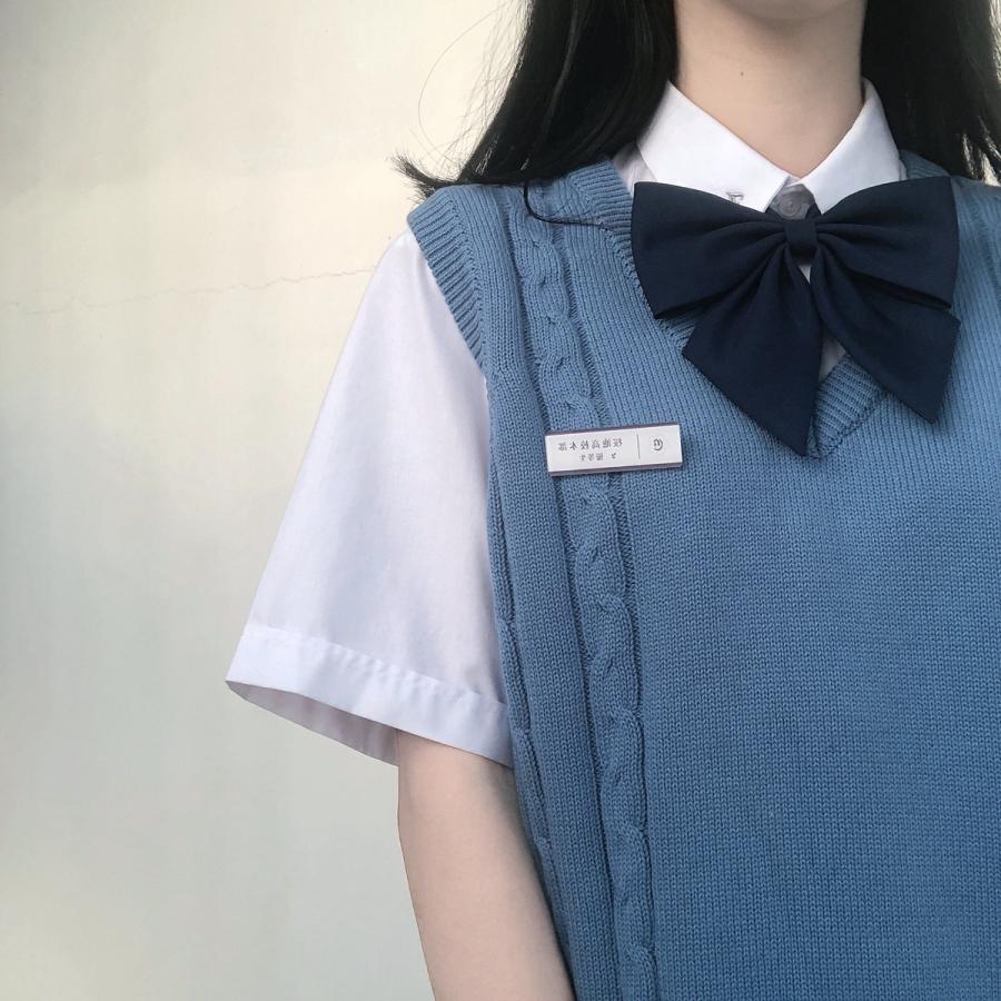 年間使いやすい綿100%ケーブル編み学生制服Vネックニットスクールベスト９ゲージ |  | 20