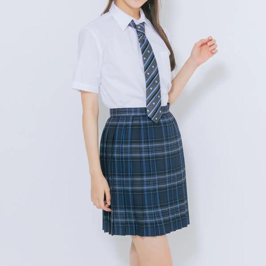 女子長袖半袖学生用カッターシャツ透けないYシャツ制服スクールシャツ無地 |  | 07