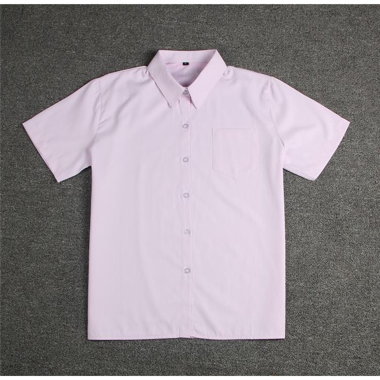 女子長袖半袖学生用カッターシャツ透けないYシャツ制服スクールシャツ無地 |  | 18