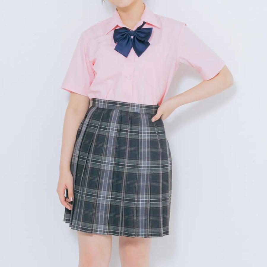 女子長袖半袖学生用カッターシャツ透けないYシャツ制服スクールシャツ無地 |  | 08