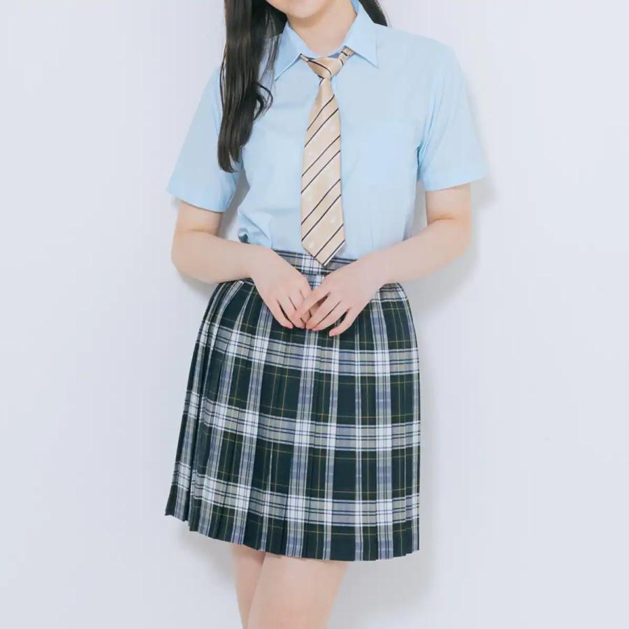 女子長袖半袖学生用カッターシャツ透けないYシャツ制服スクールシャツ無地 |  | 09