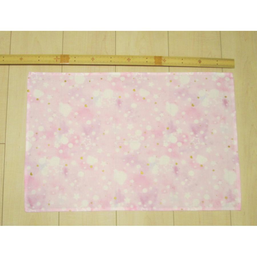 給食用ランチョンマット58×38サイズ大きめ【グリッターピンク紫グラデーション星】女の子　ランチマット　ナフキン |  | 01