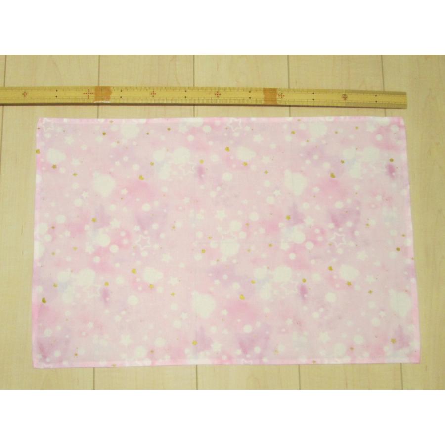 給食用ランチョンマット58×38サイズ大きめ【グリッターピンク紫グラデーション星】女の子　ランチマット　ナフキン |  | 02