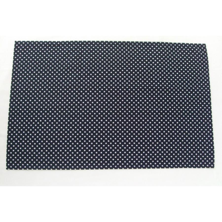 給食用ランチョンマット55×35【濃紺に白い星柄】 | 