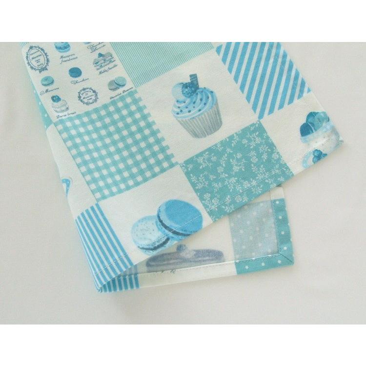 ランチョンマット40×40【水色のスウィーツ柄・マカロン、カップケーキ】綿 女の子 |  | 03