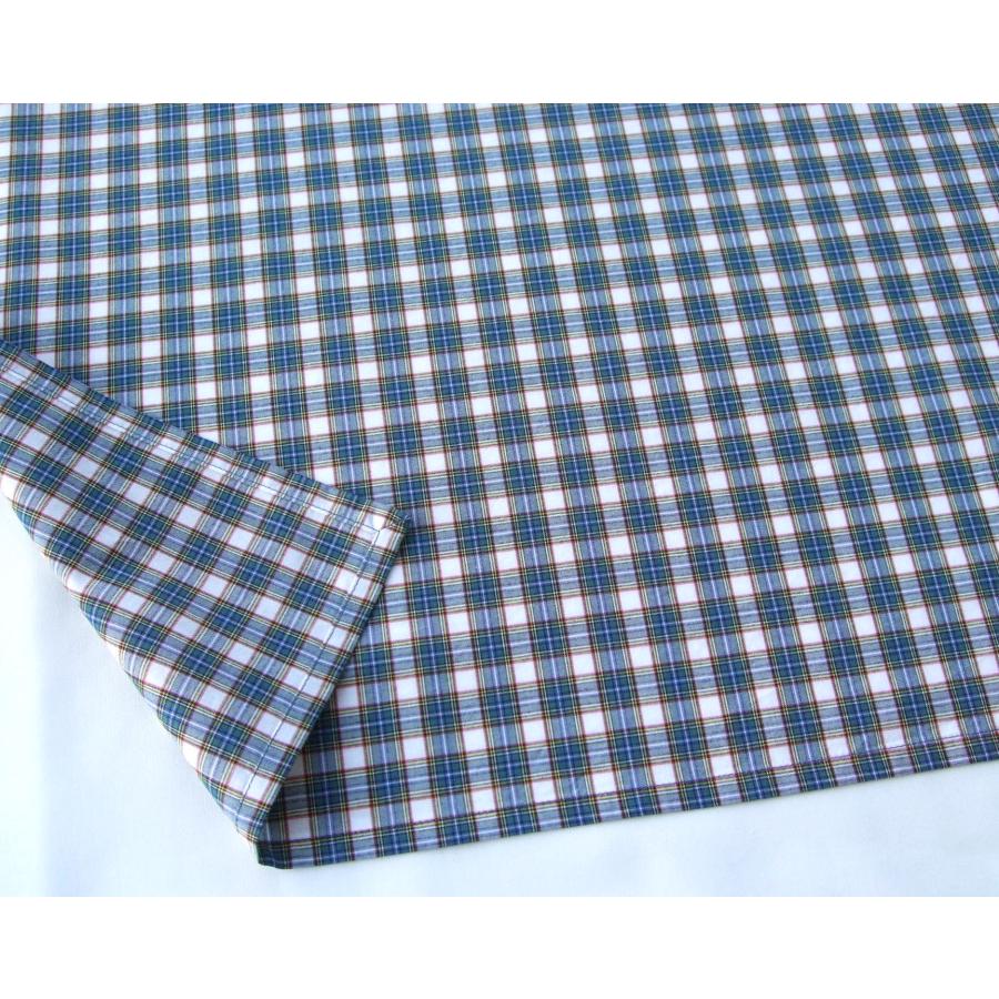 給食用ランチョンマット60×40【ブルーのチェック】綿・薄地 |  | 01